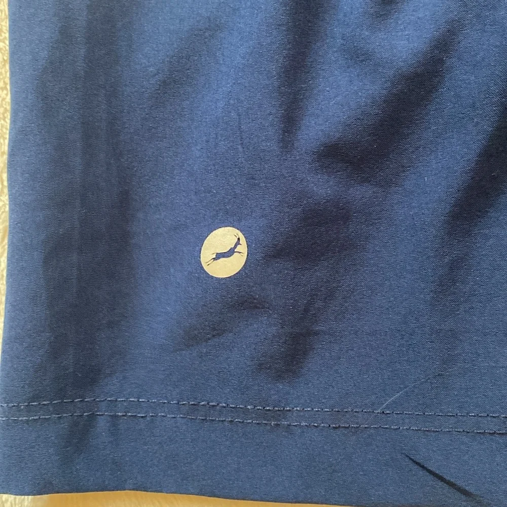 Freeballers The Show Stopper navy/red athletic performance shorts inner liner S